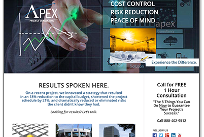 Home page of Apex Project Consulting
